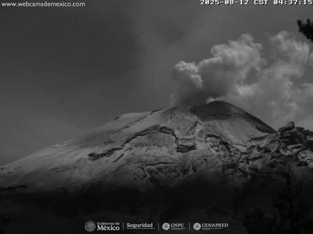 Volcán Popocatepetl Volcano from Tlamacas Live Cam  - San Nicolas de los Ranchos, Puebla, Mexico