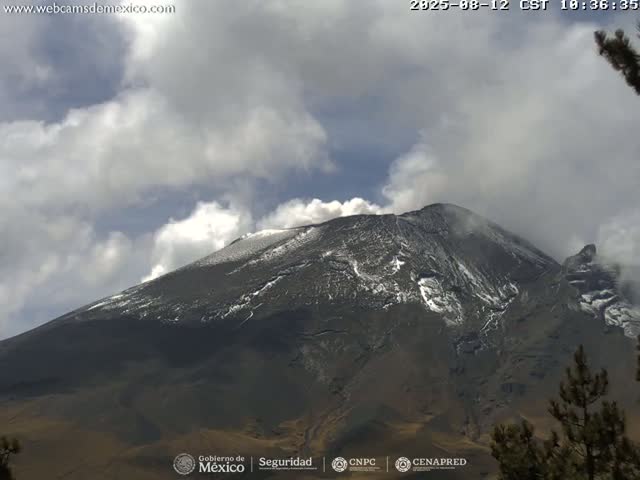 Volcán Popocatepetl Volcano from Tlamacas Live Cam  - San Nicolas de los Ranchos, Puebla, Mexico