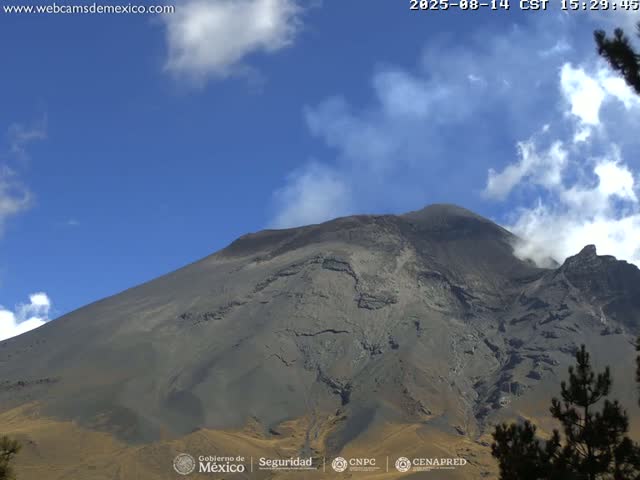 Volcán Popocatepetl Volcano from Tlamacas Live Cam  - San Nicolas de los Ranchos, Puebla, Mexico