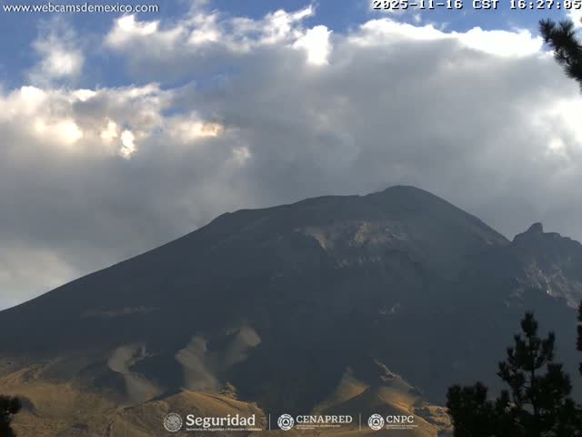 Volcán Popocatepetl Volcano from Tlamacas Live Cam  - San Nicolas de los Ranchos, Puebla, Mexico