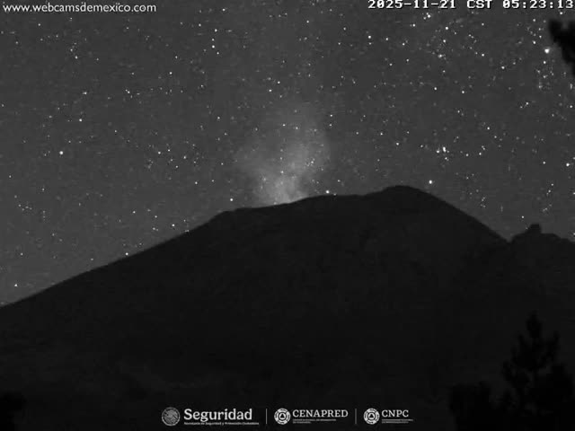 Volcán Popocatepetl Volcano from Tlamacas Live Cam  - San Nicolas de los Ranchos, Puebla, Mexico