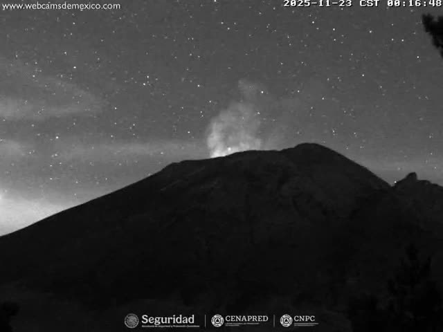 Volcán Popocatepetl Volcano from Tlamacas Live Cam  - San Nicolas de los Ranchos, Puebla, Mexico