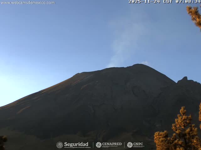 Volcán Popocatepetl Volcano from Tlamacas Live Cam  - San Nicolas de los Ranchos, Puebla, Mexico