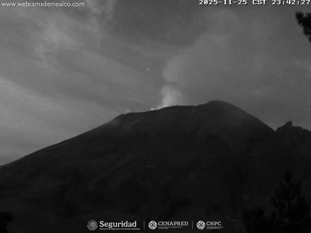 Volcán Popocatepetl Volcano from Tlamacas Live Cam  - San Nicolas de los Ranchos, Puebla, Mexico
