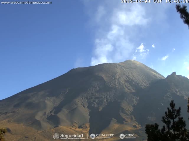 Volcán Popocatepetl Volcano from Tlamacas Live Cam  - San Nicolas de los Ranchos, Puebla, Mexico