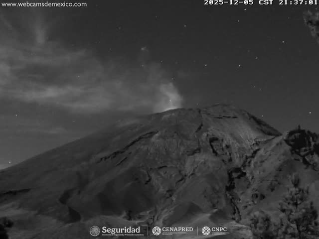 Volcán Popocatepetl Volcano from Tlamacas Live Cam  - San Nicolas de los Ranchos, Puebla, Mexico