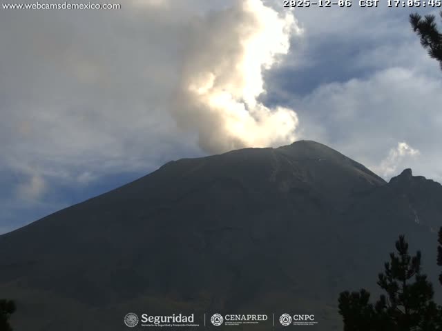 Volcán Popocatepetl Volcano from Tlamacas Live Cam  - San Nicolas de los Ranchos, Puebla, Mexico