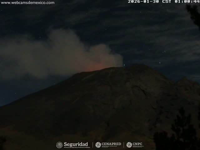 Volcán Popocatepetl Volcano from Tlamacas Live Cam  - San Nicolas de los Ranchos, Puebla, Mexico