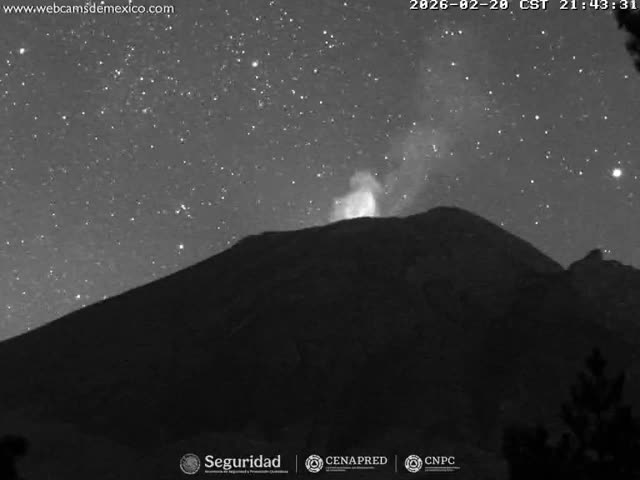Volcán Popocatepetl Volcano from Tlamacas Live Cam  - San Nicolas de los Ranchos, Puebla, Mexico