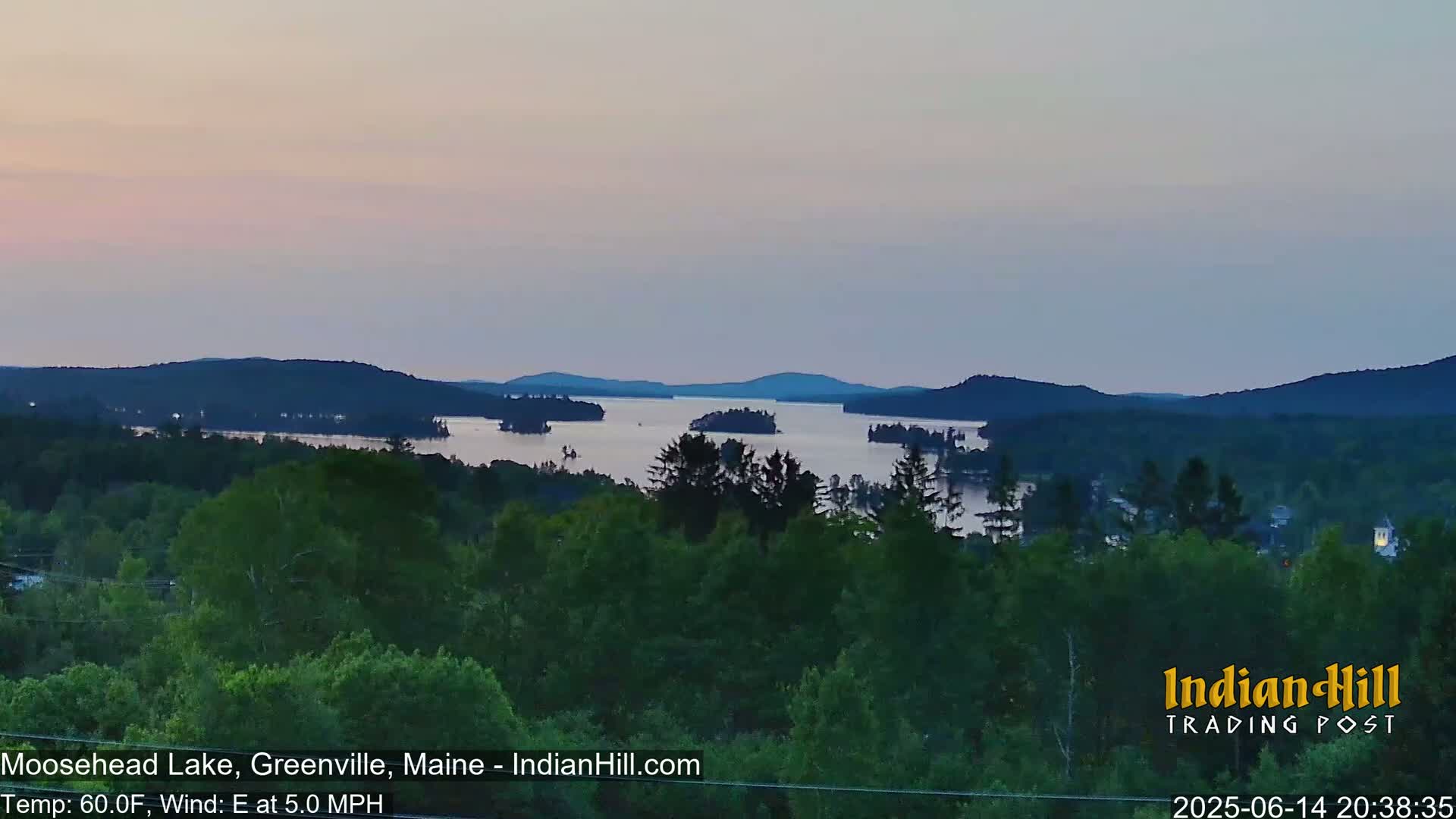 Moosehead Lake Skyline Live Cam - Maine, USA