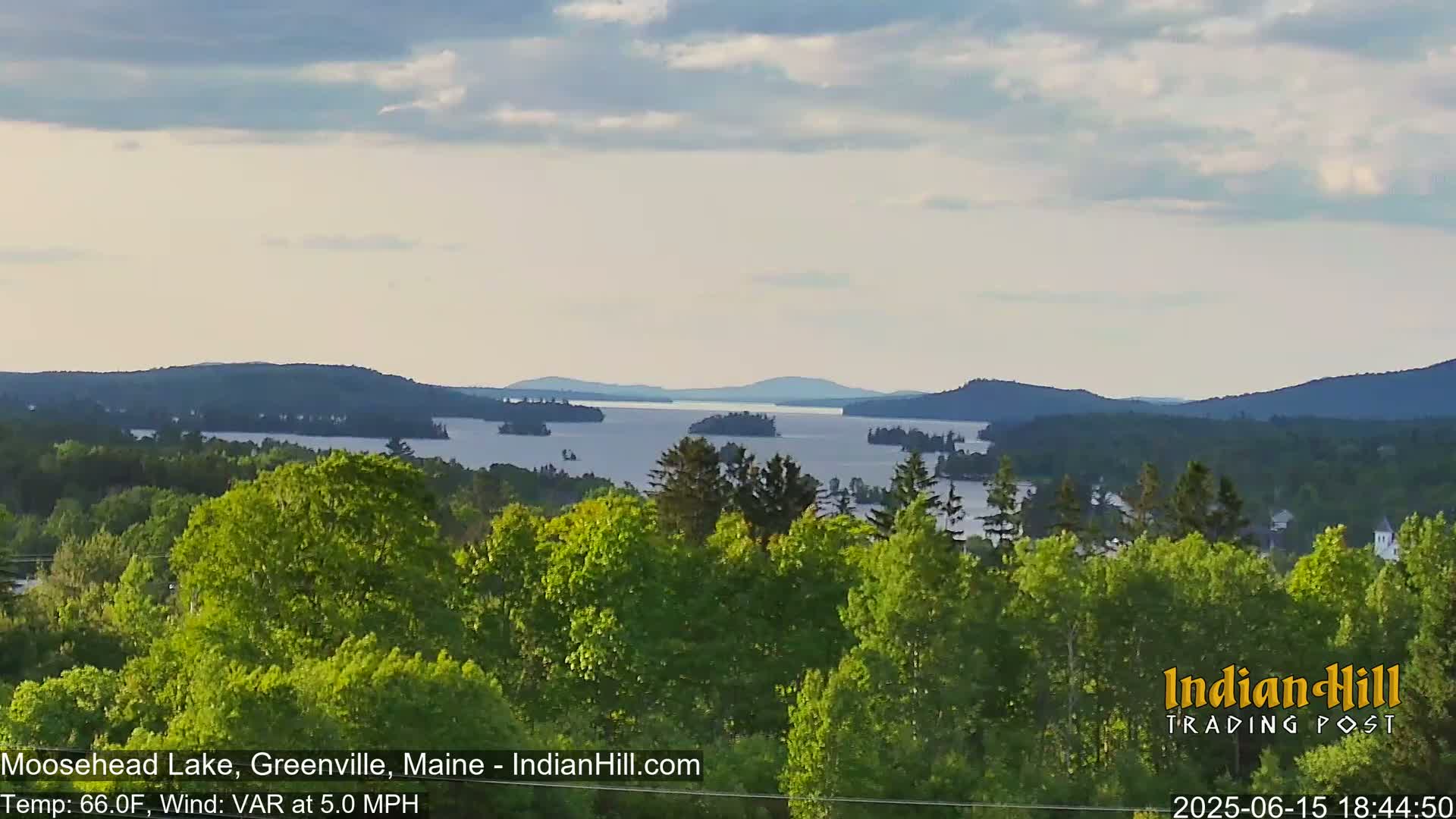Moosehead Lake Skyline Live Cam - Maine, USA