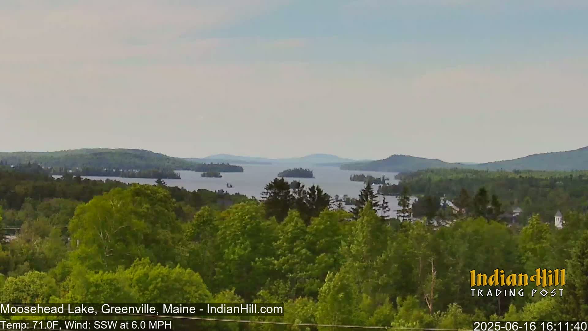 Moosehead Lake Skyline Live Cam - Maine, USA