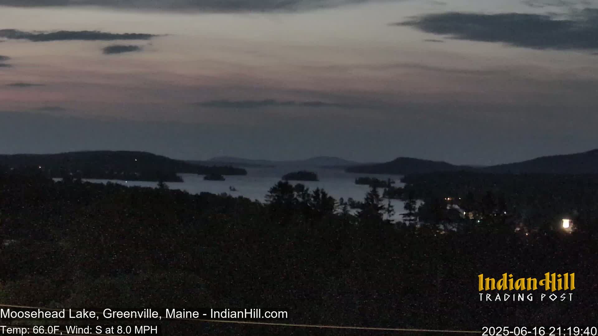 Moosehead Lake Skyline Live Cam - Maine, USA