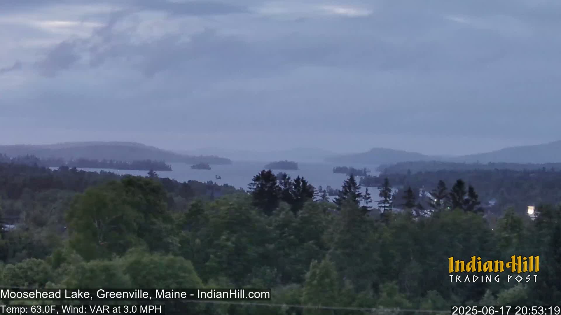 Moosehead Lake Skyline Live Cam - Maine, USA