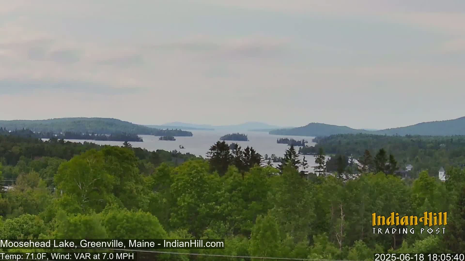 Moosehead Lake Skyline Live Cam - Maine, USA