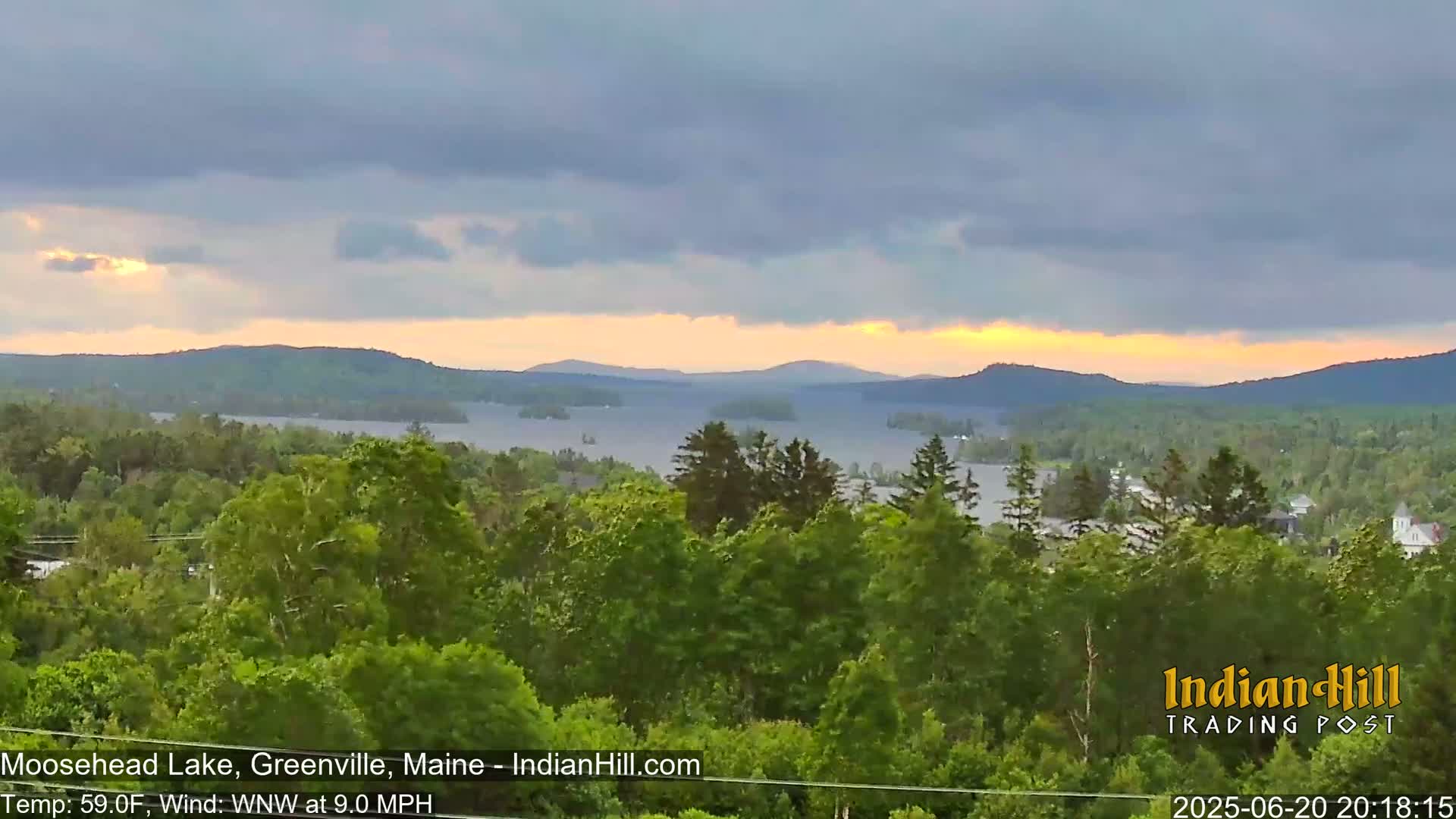 Moosehead Lake Skyline Live Cam - Maine, USA