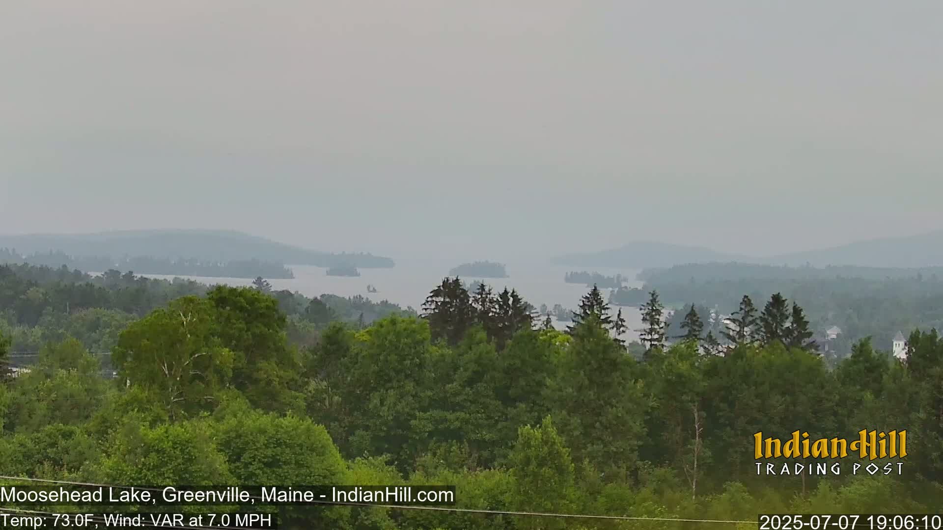 Moosehead Lake Skyline Live Cam - Maine, USA