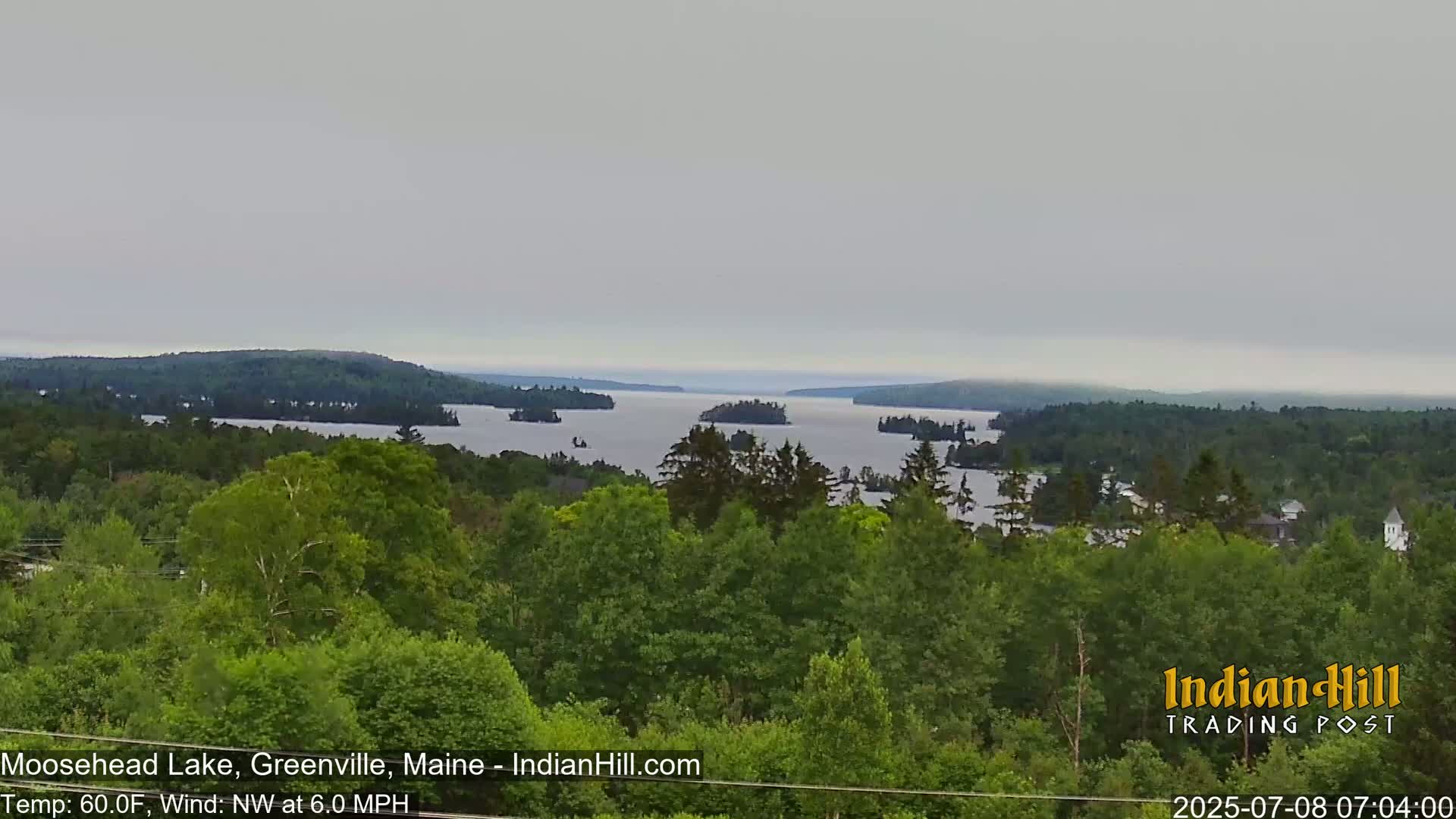 Moosehead Lake Skyline Live Cam - Maine, USA