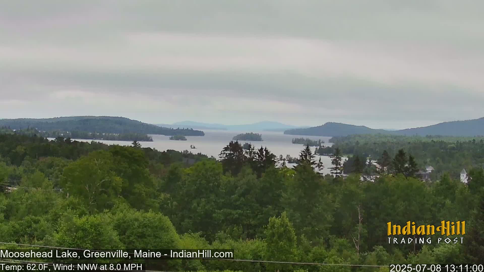 Moosehead Lake Skyline Live Cam - Maine, USA