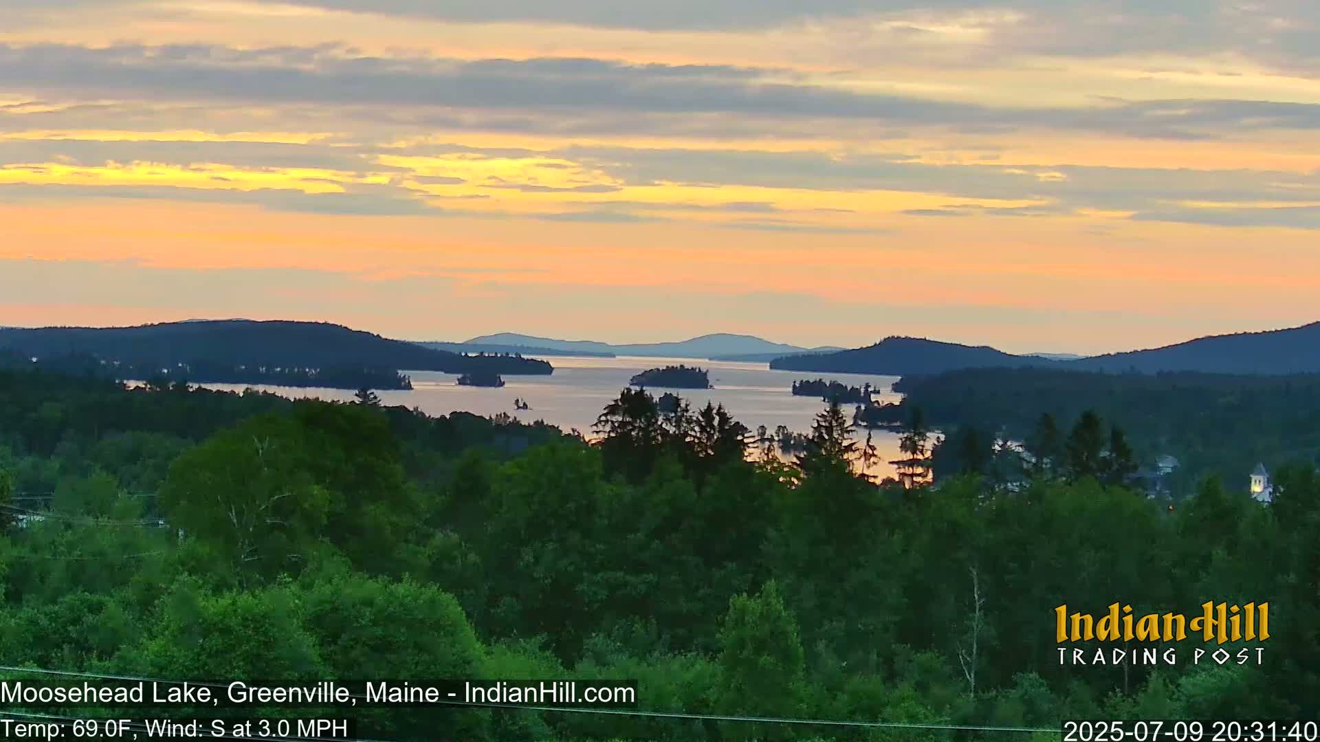 Moosehead Lake Skyline Live Cam - Maine, USA