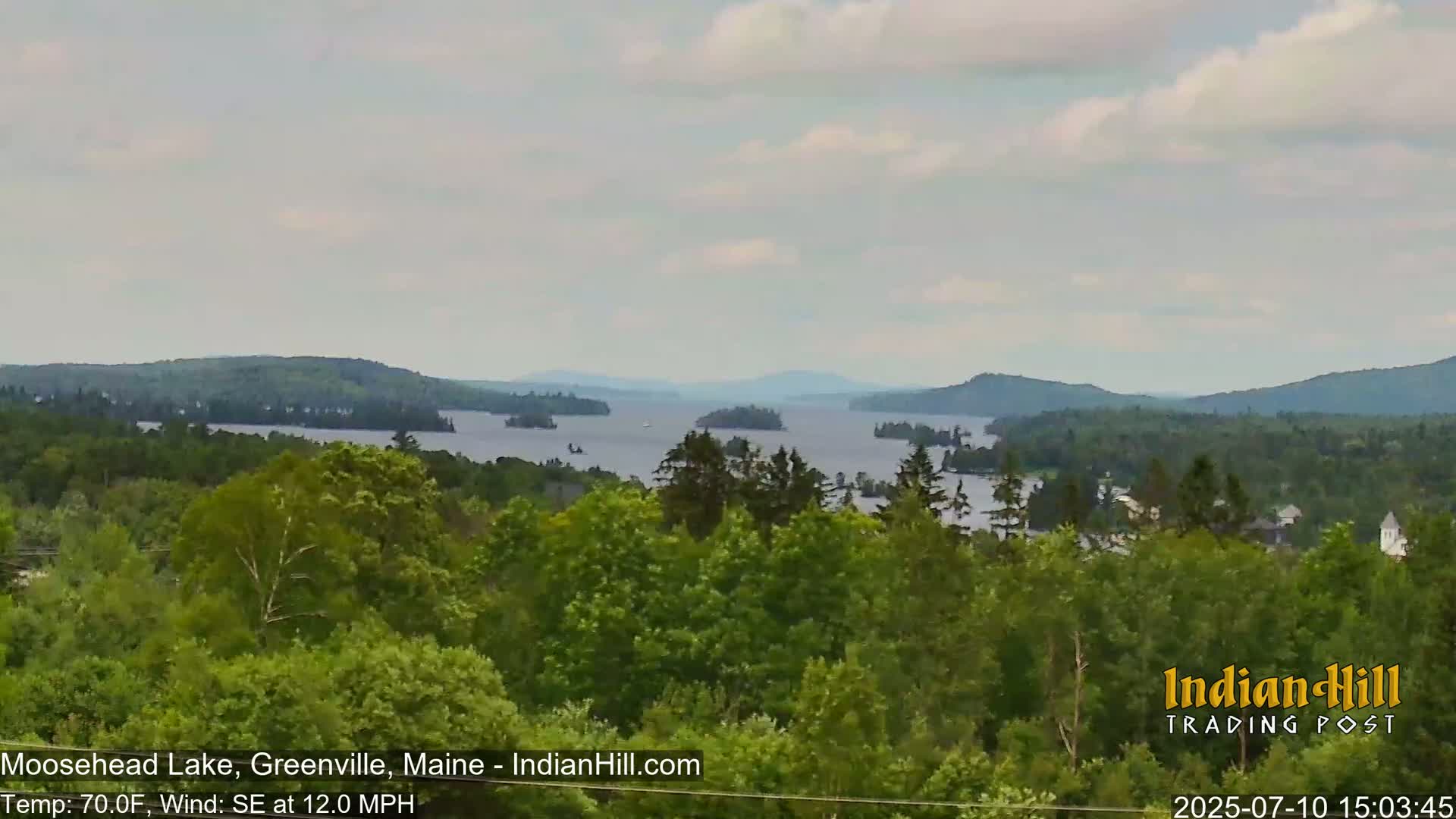 Moosehead Lake Skyline Live Cam - Maine, USA