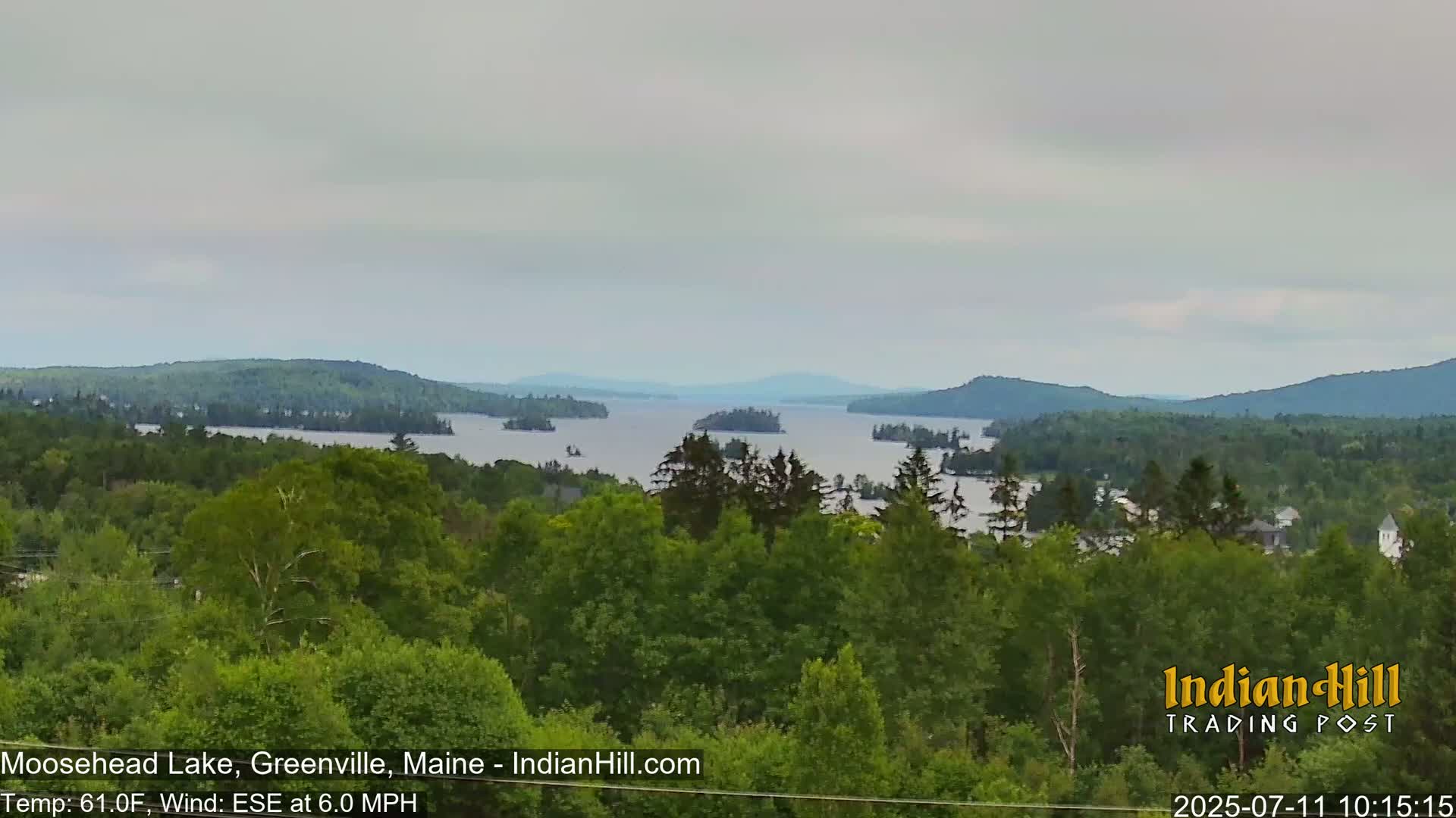 Moosehead Lake Skyline Live Cam - Maine, USA