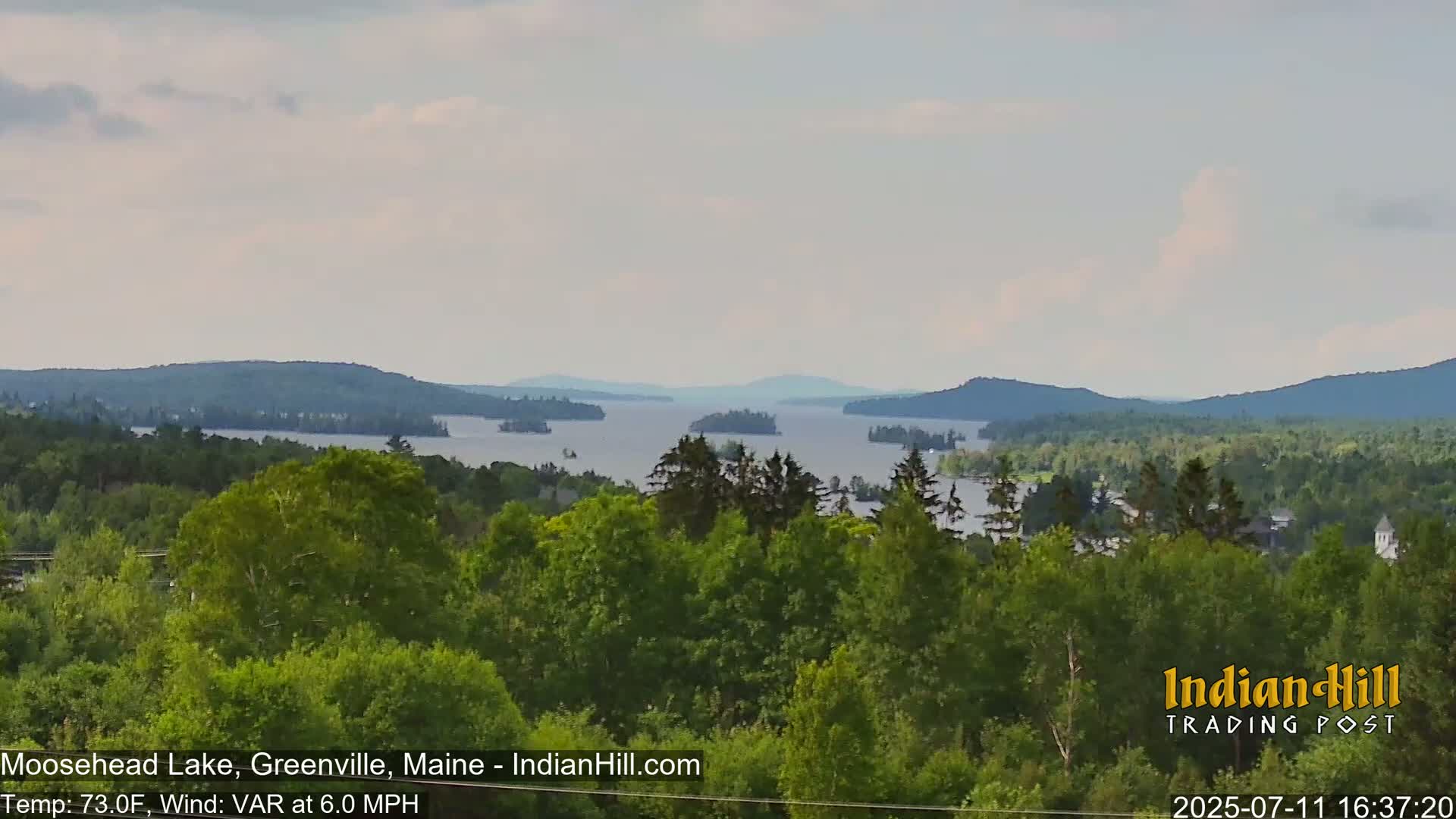 Moosehead Lake Skyline Live Cam - Maine, USA