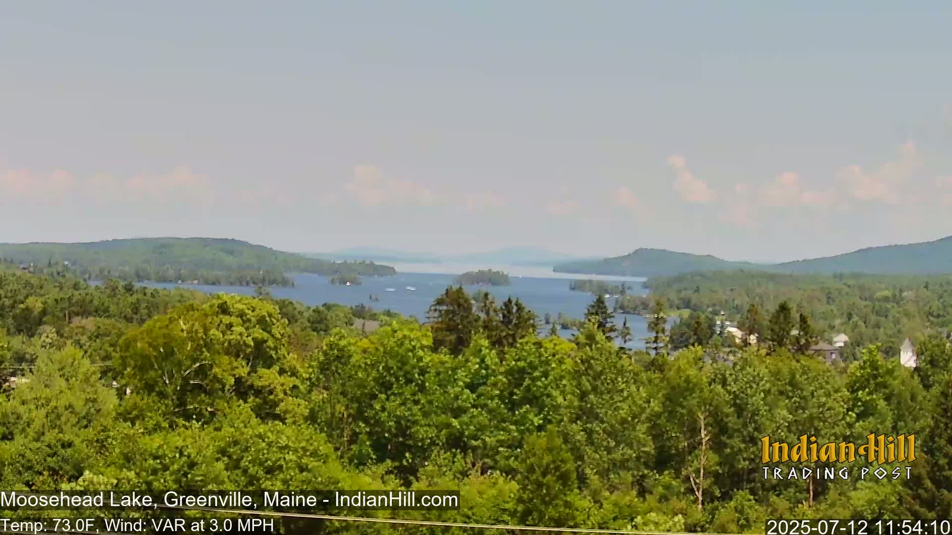Moosehead Lake Skyline Live Cam - Maine, USA