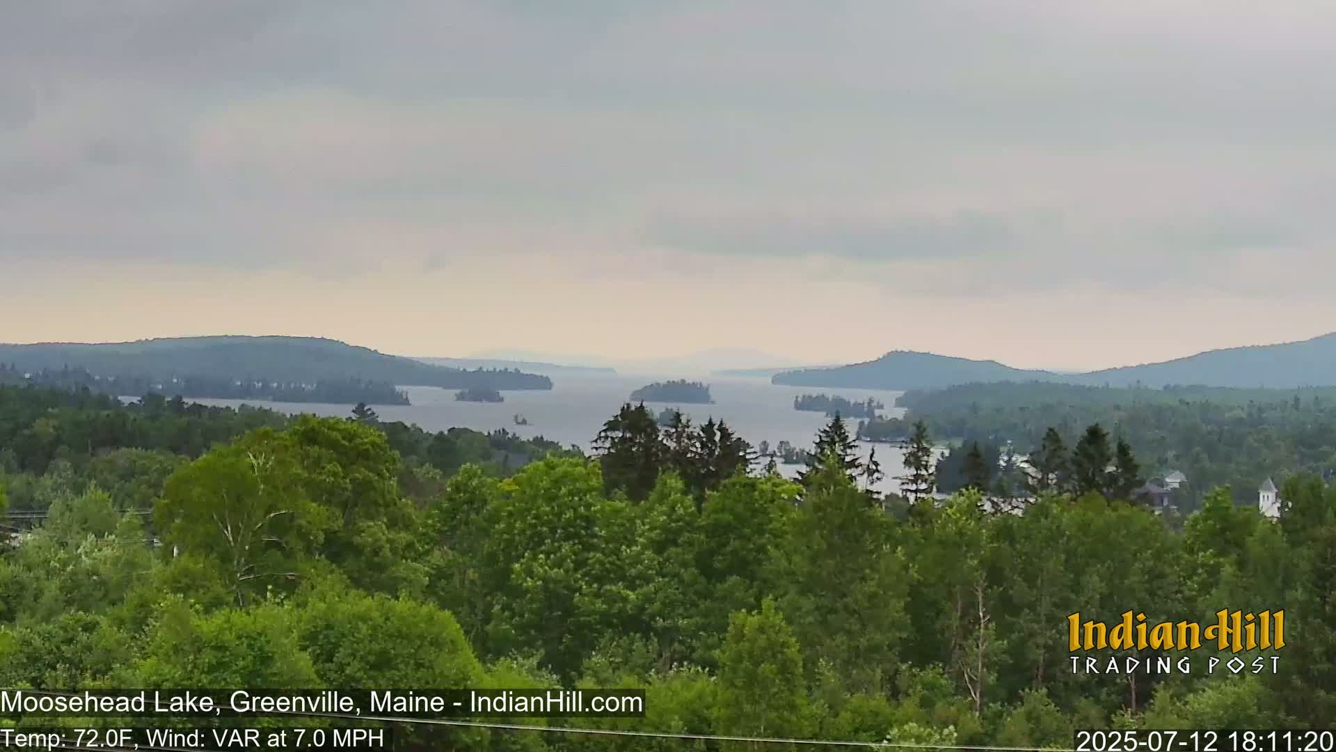 Moosehead Lake Skyline Live Cam - Maine, USA
