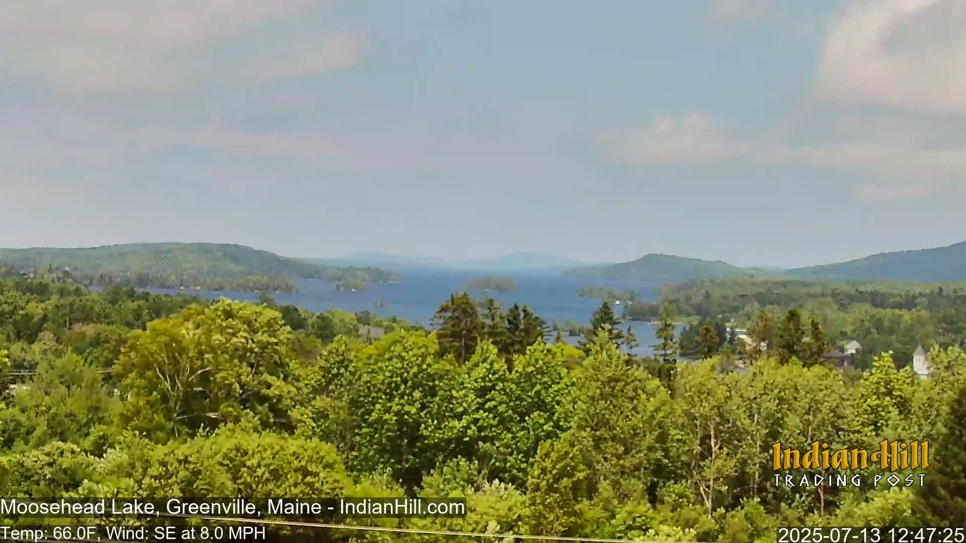 Moosehead Lake Skyline Live Cam - Maine, USA