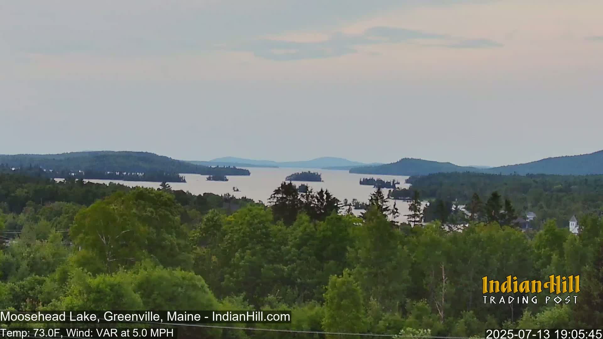 Moosehead Lake Skyline Live Cam - Maine, USA