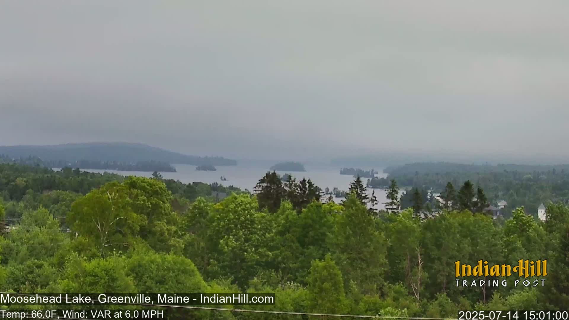 Moosehead Lake Skyline Live Cam - Maine, USA