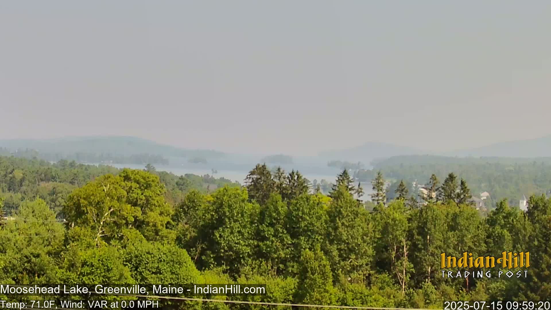 Moosehead Lake Skyline Live Cam - Maine, USA