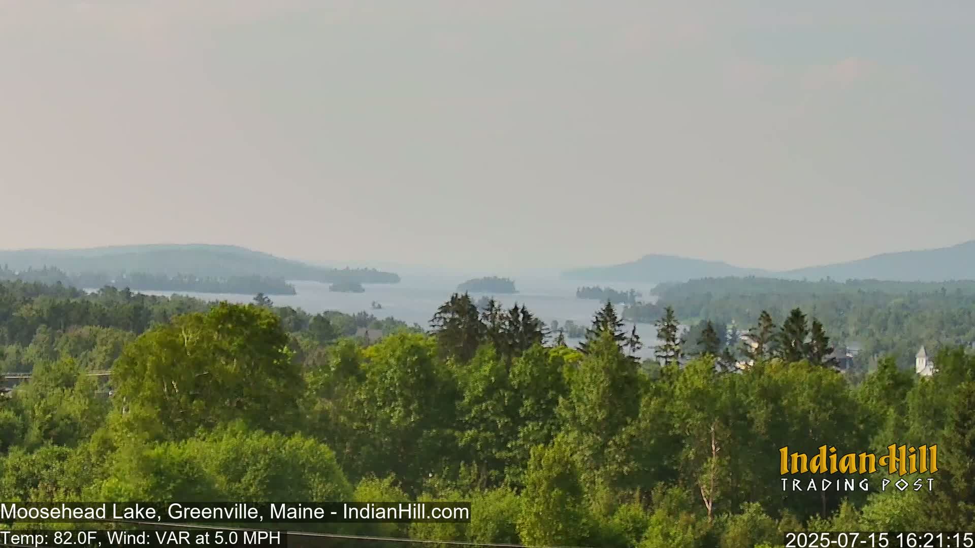 Moosehead Lake Skyline Live Cam - Maine, USA