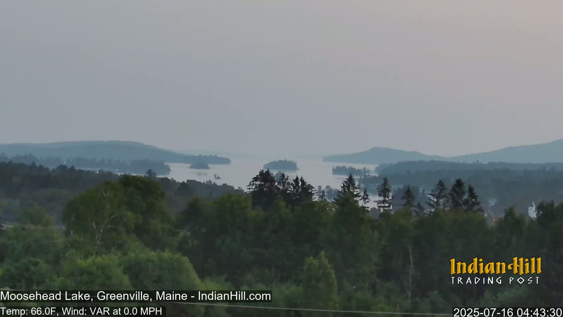 Moosehead Lake Skyline Live Cam - Maine, USA