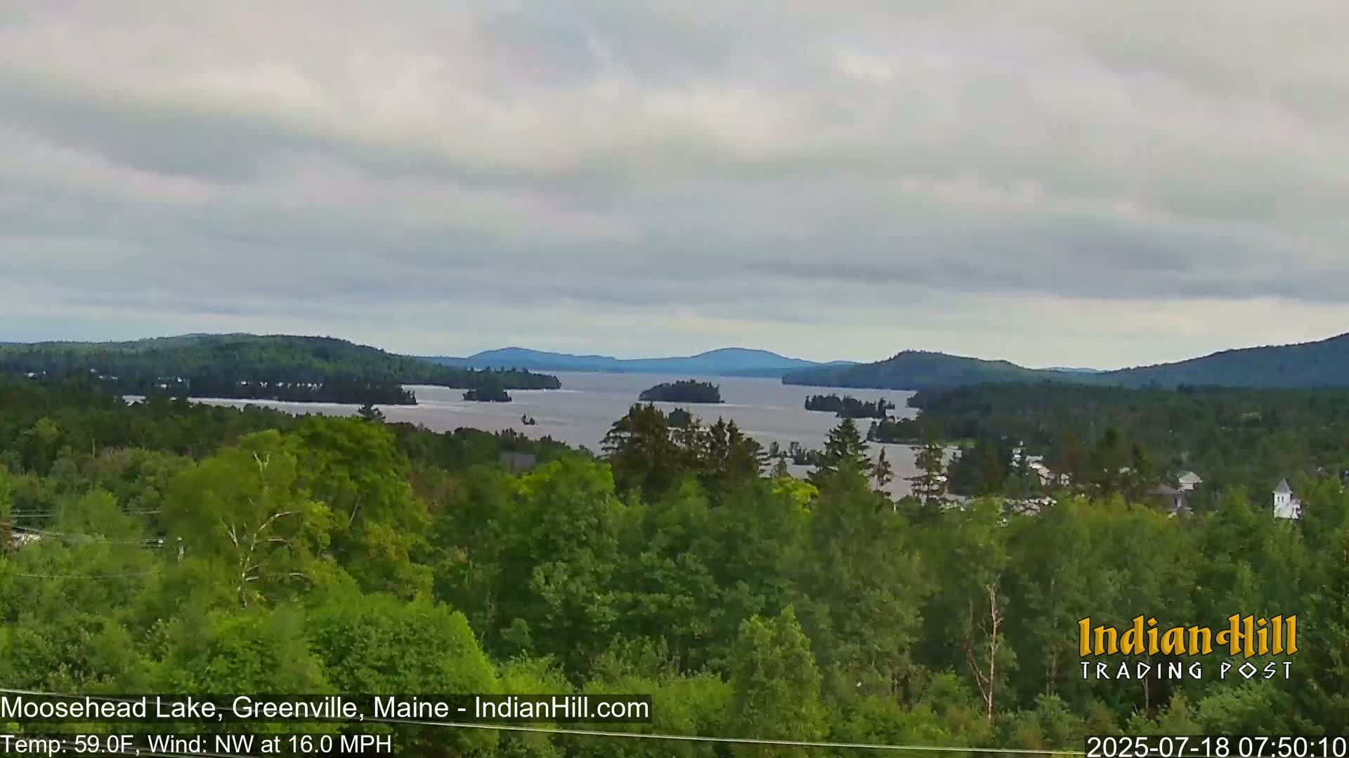 Moosehead Lake Skyline Live Cam - Maine, USA