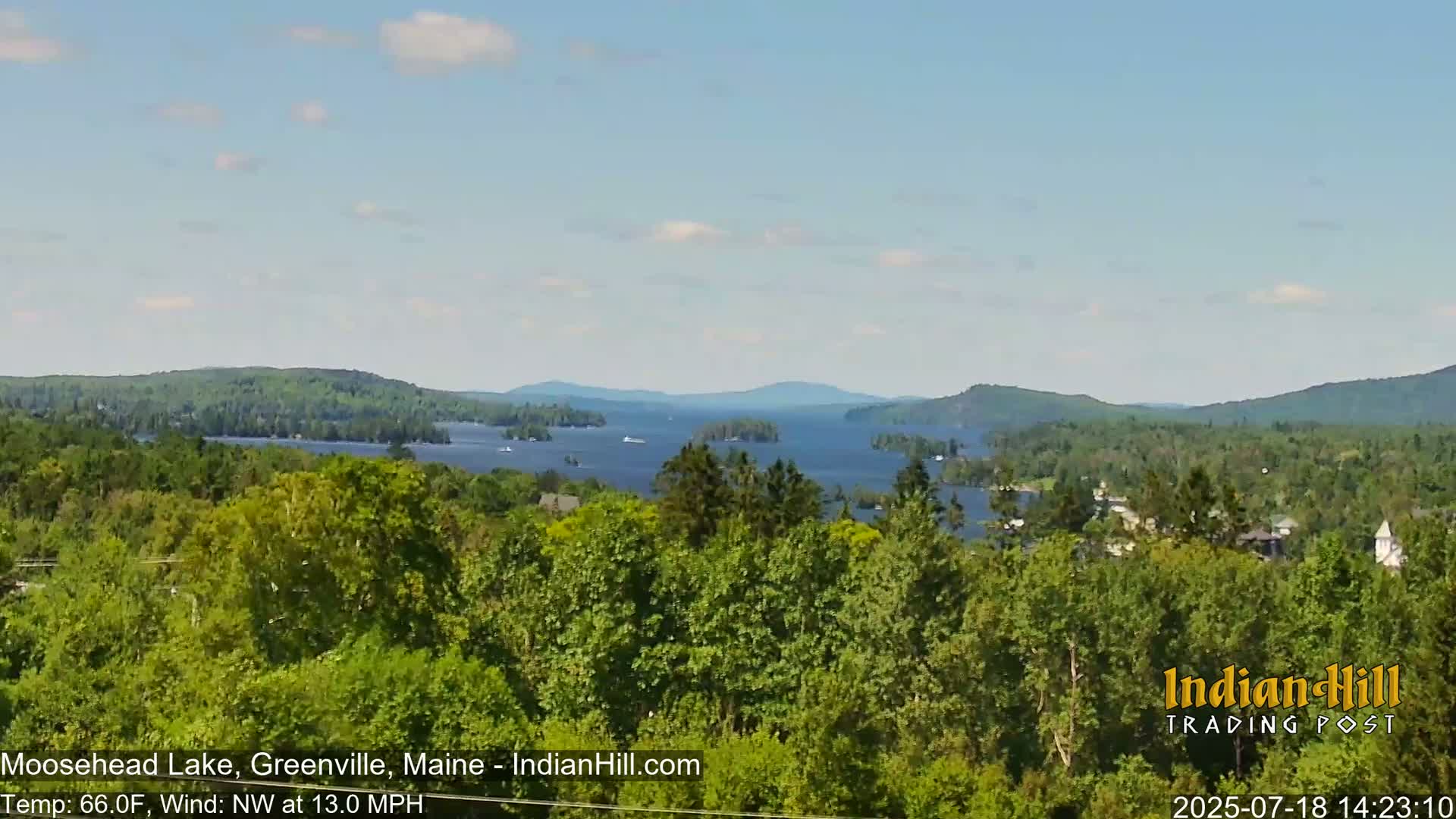 Moosehead Lake Skyline Live Cam - Maine, USA