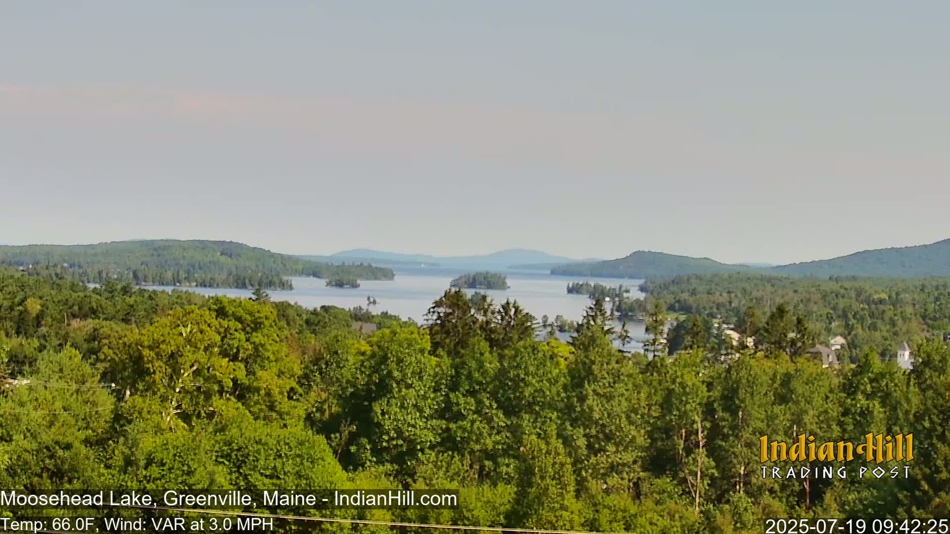 Moosehead Lake Skyline Live Cam - Maine, USA
