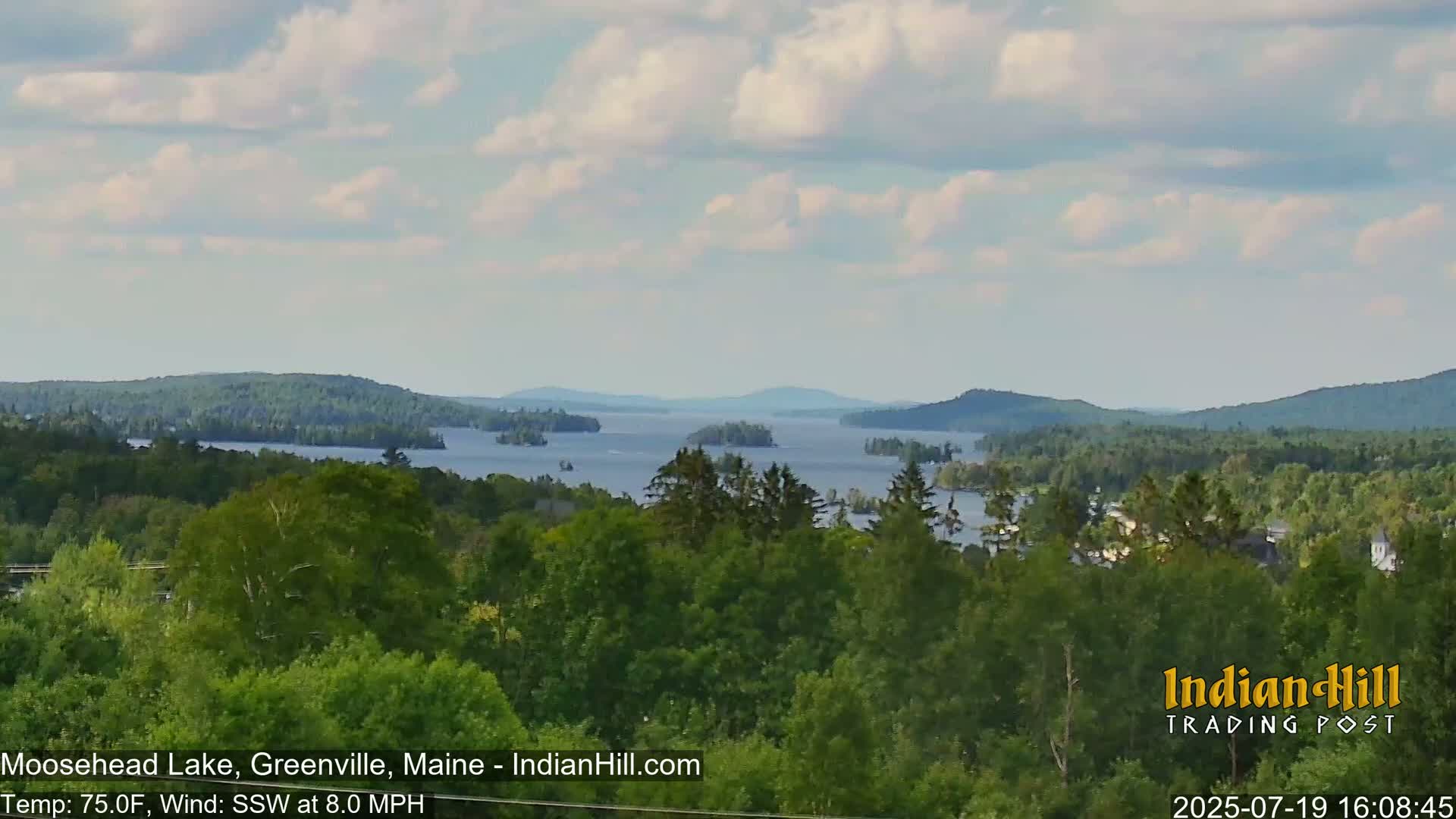 Moosehead Lake Skyline Live Cam - Maine, USA