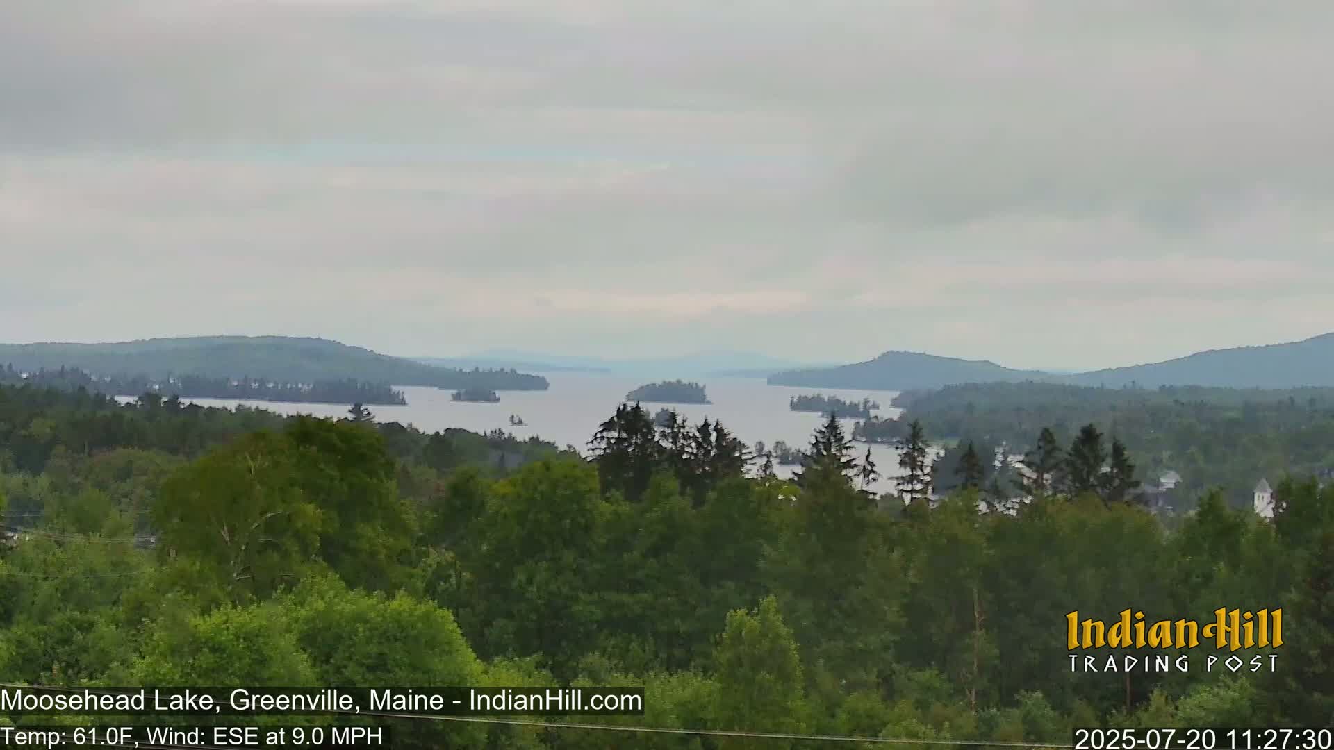 Moosehead Lake Skyline Live Cam - Maine, USA