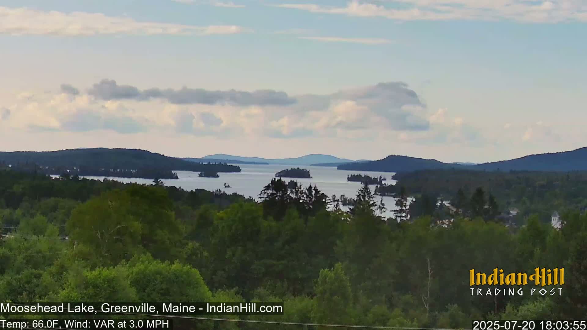 Moosehead Lake Skyline Live Cam - Maine, USA