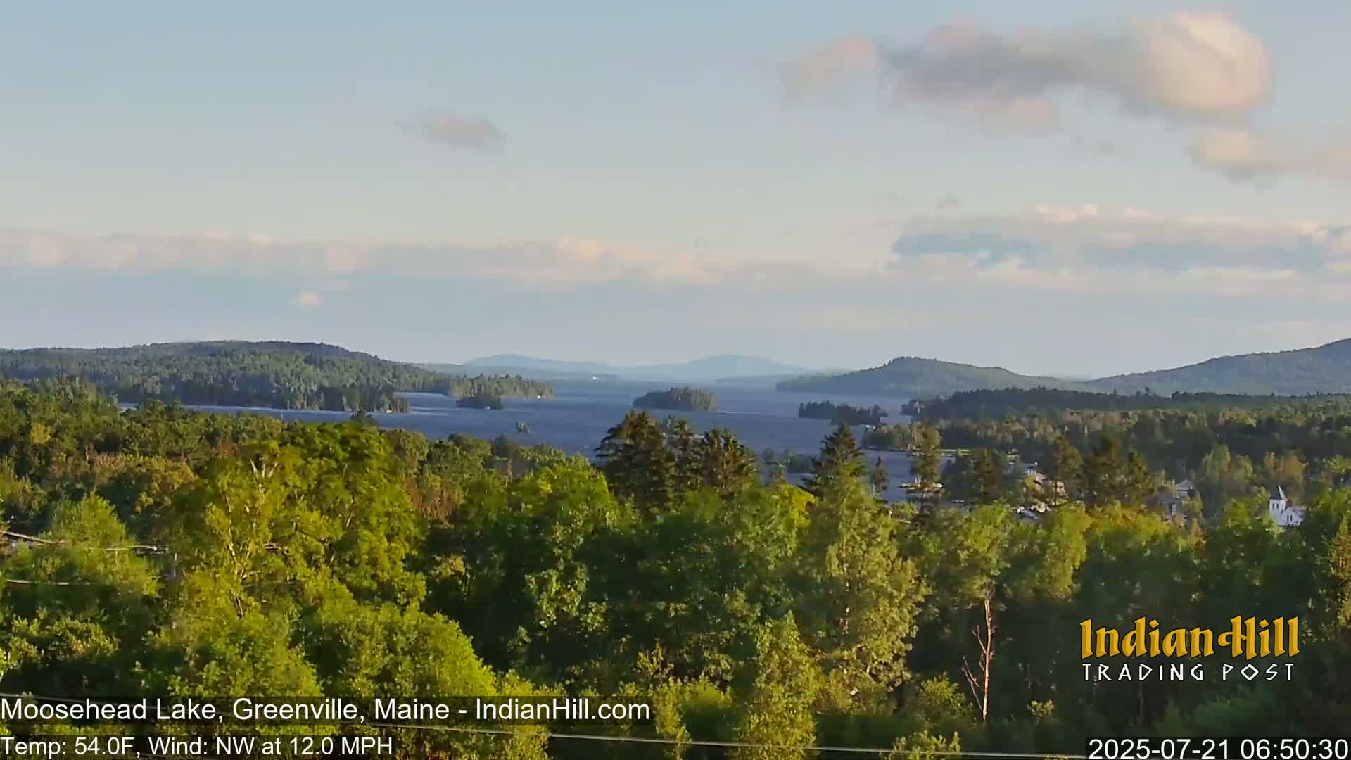 Moosehead Lake Skyline Live Cam - Maine, USA