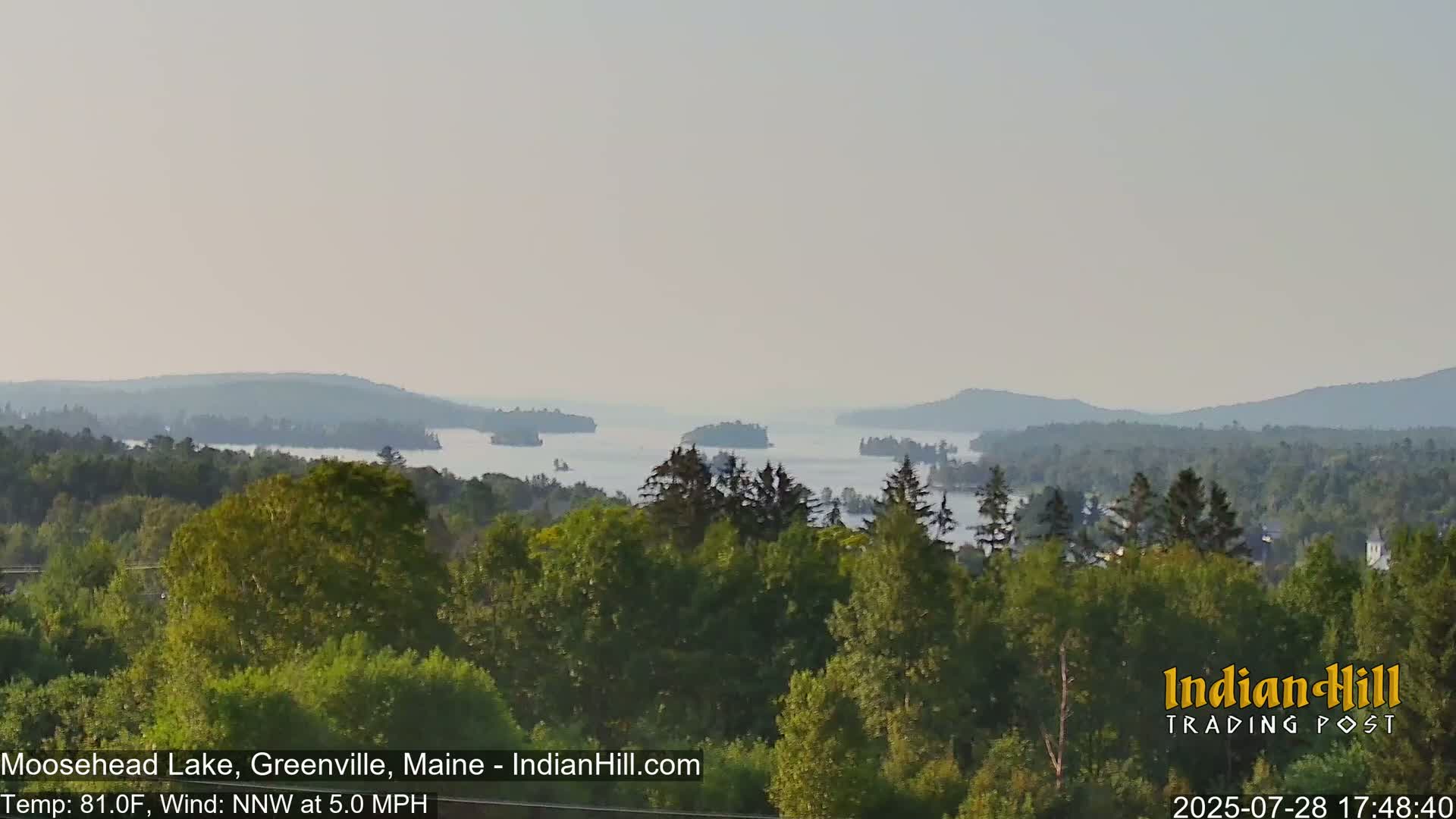 Moosehead Lake Skyline Live Cam - Maine, USA
