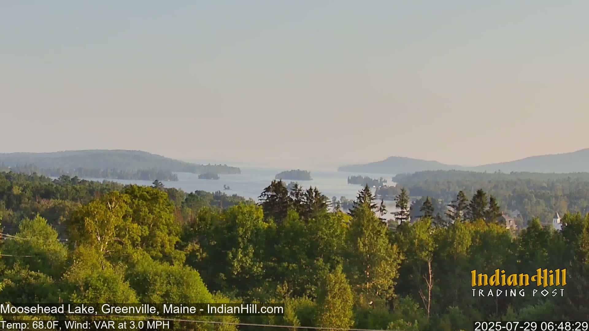 Moosehead Lake Skyline Live Cam - Maine, USA