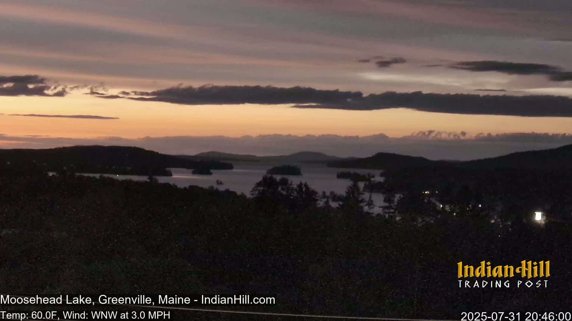 Moosehead Lake Skyline Live Cam - Maine, USA