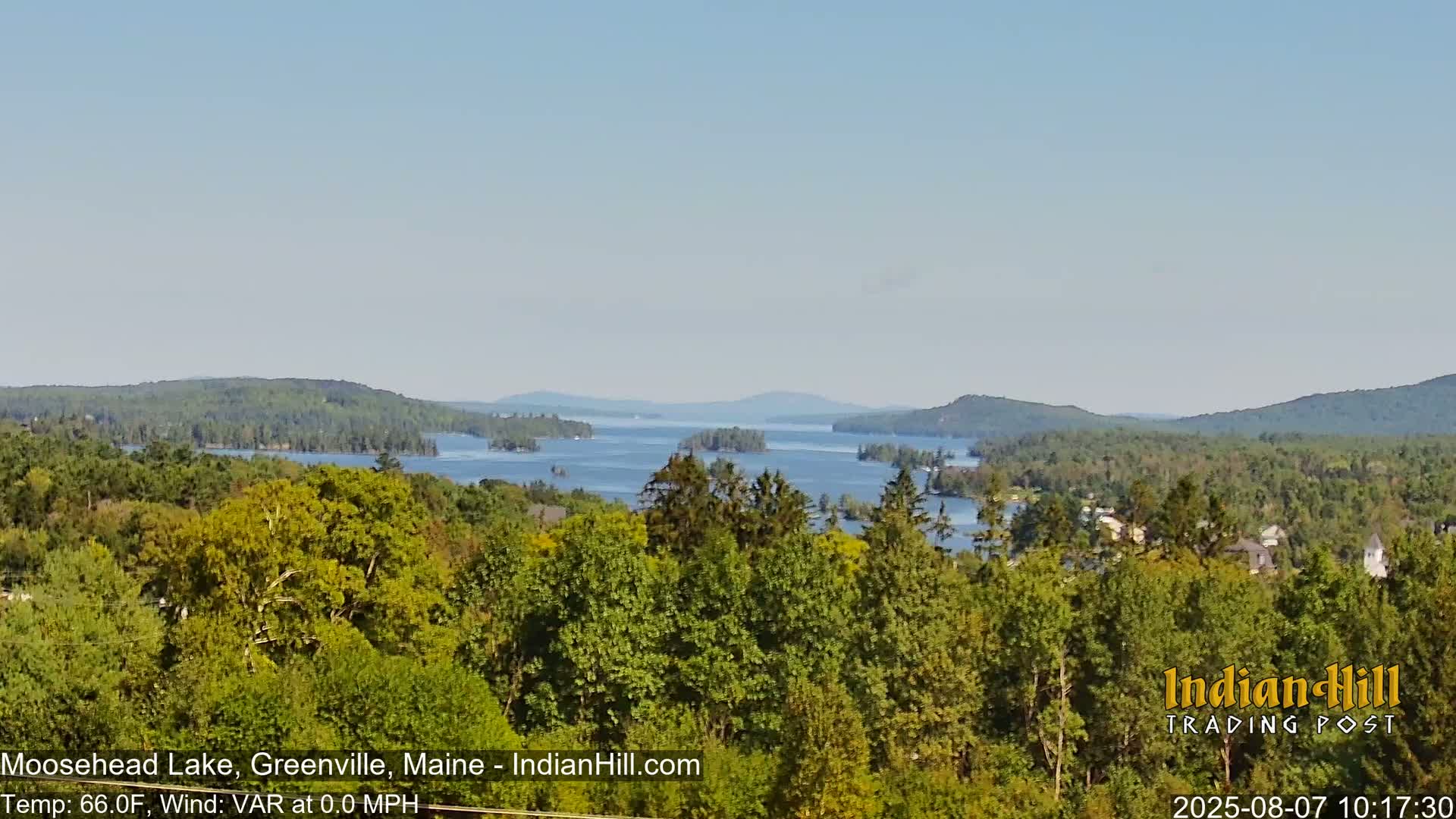Moosehead Lake Skyline Live Cam - Maine, USA