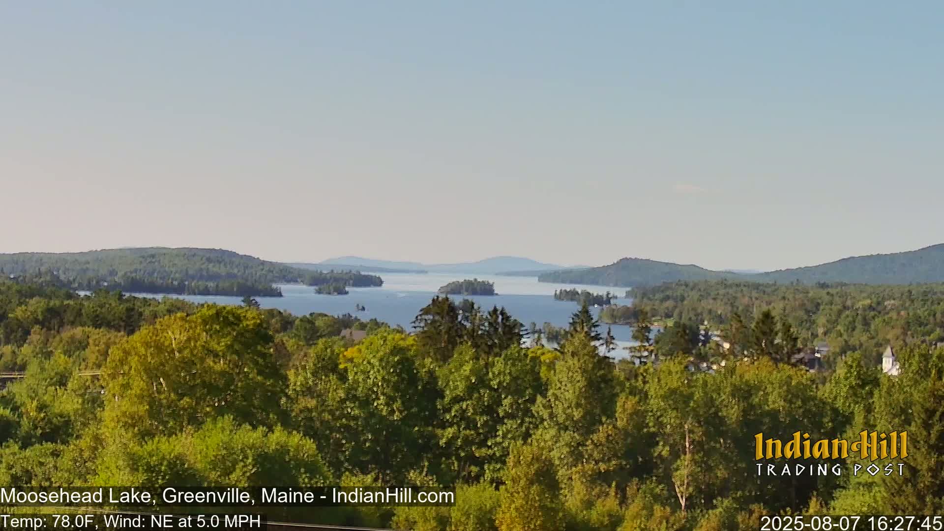 Moosehead Lake Skyline Live Cam - Maine, USA