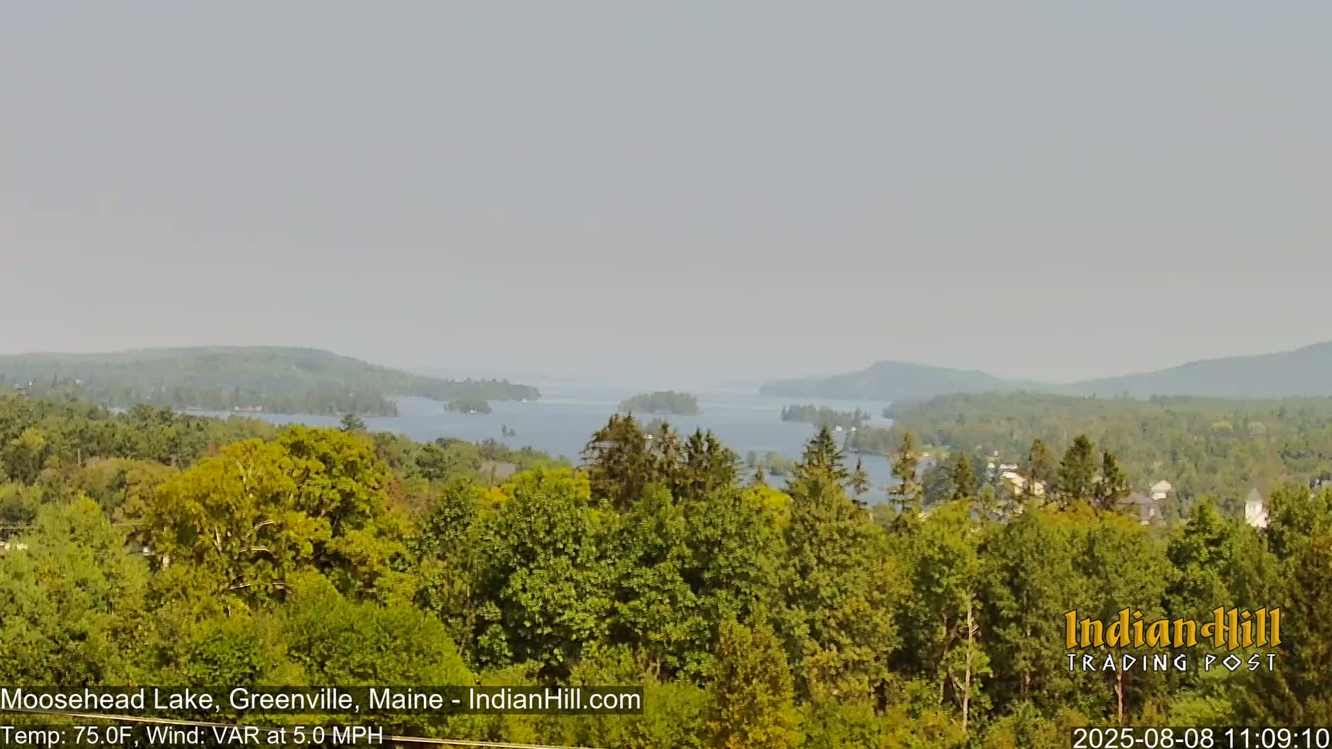 Moosehead Lake Skyline Live Cam - Maine, USA