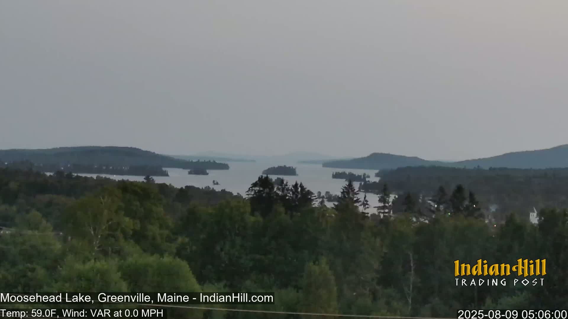 Moosehead Lake Skyline Live Cam - Maine, USA