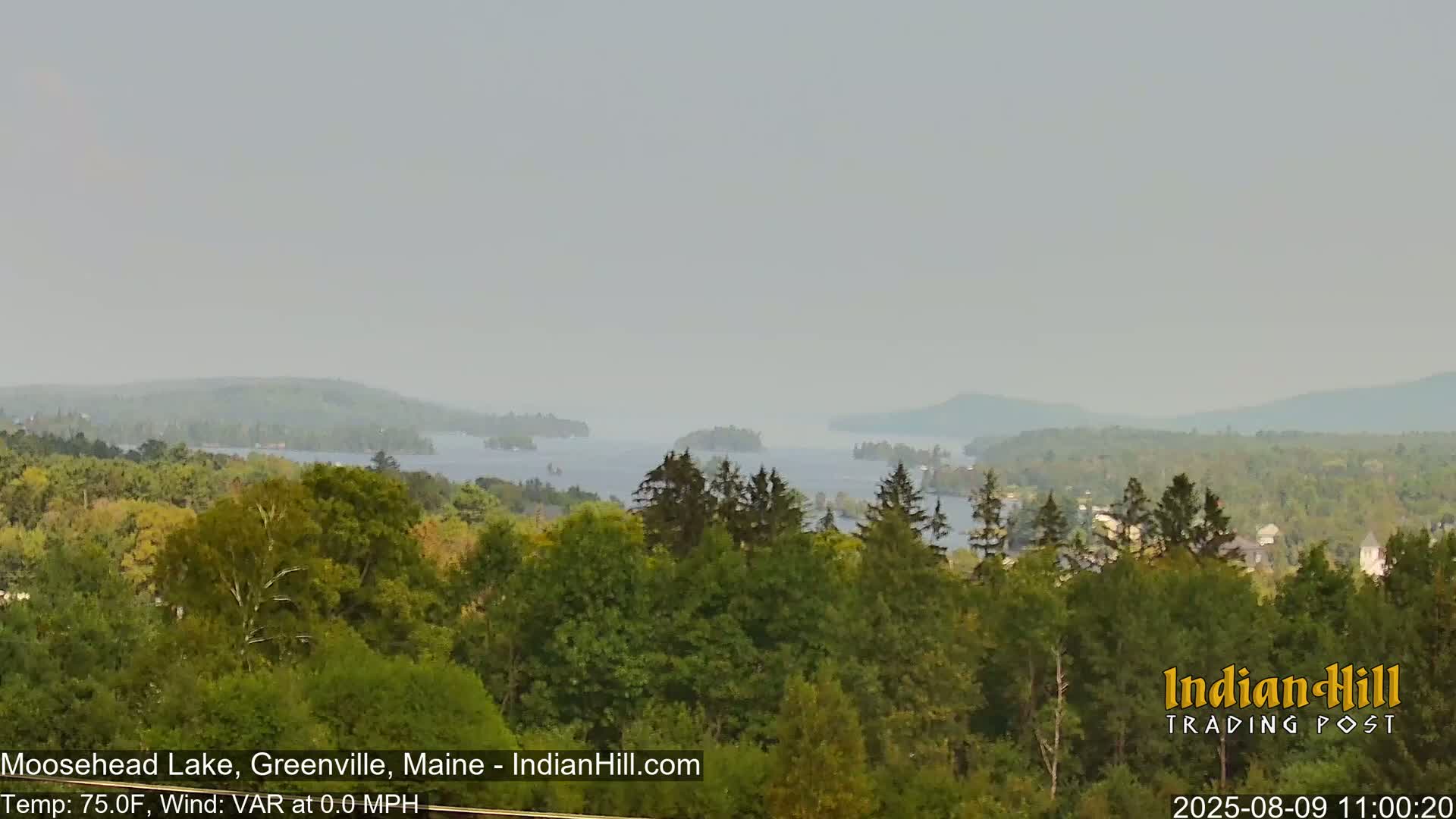 Moosehead Lake Skyline Live Cam - Maine, USA
